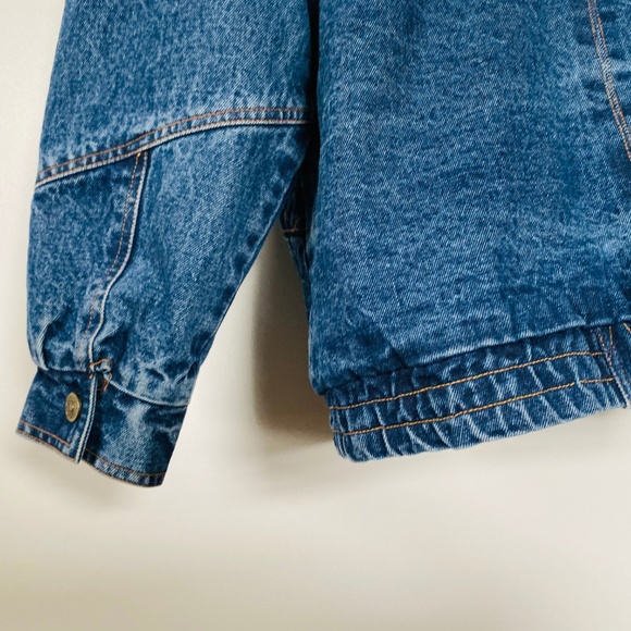 Vintage Current Seen Denim Jean Jacket Tapestry M - Picture 6 of 8